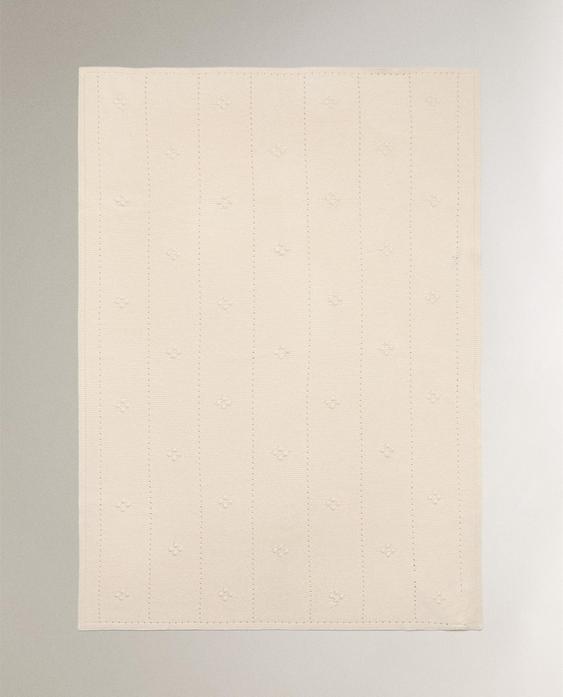 OPENWORK COTTON BABY BLANKET OPENWORK COTTON BABY BLANKET