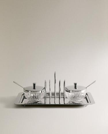 STAINLESS STEEL TOAST RACK AND CONTAINERS