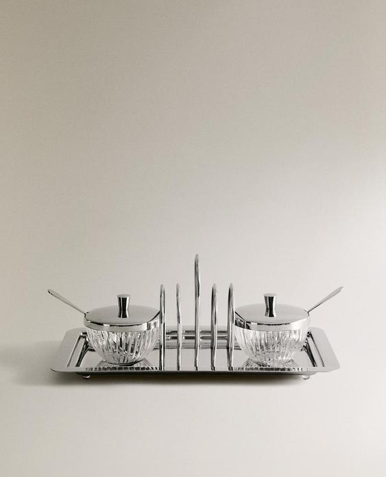 STAINLESS STEEL TOAST RACK AND CONTAINERS