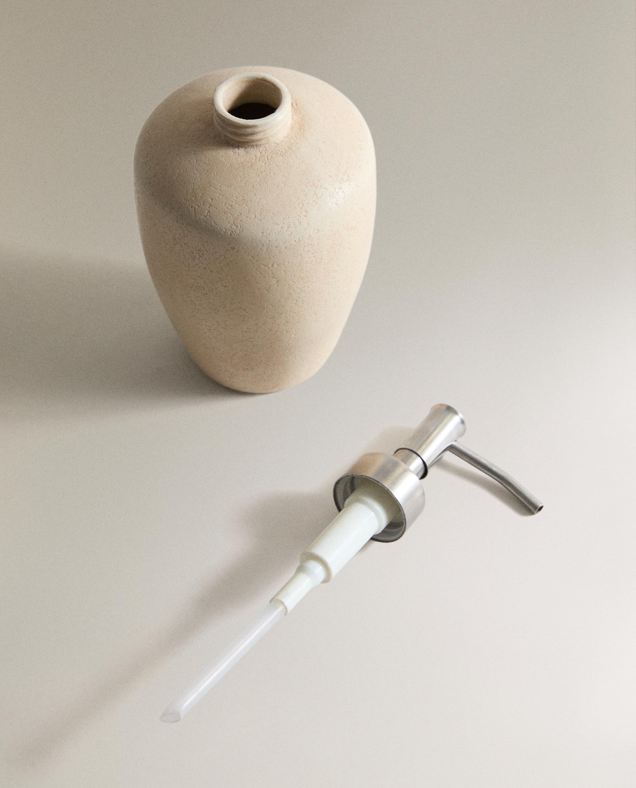 EARTH BROWN CERAMIC SOAP DISPENSER product thumbnail 3