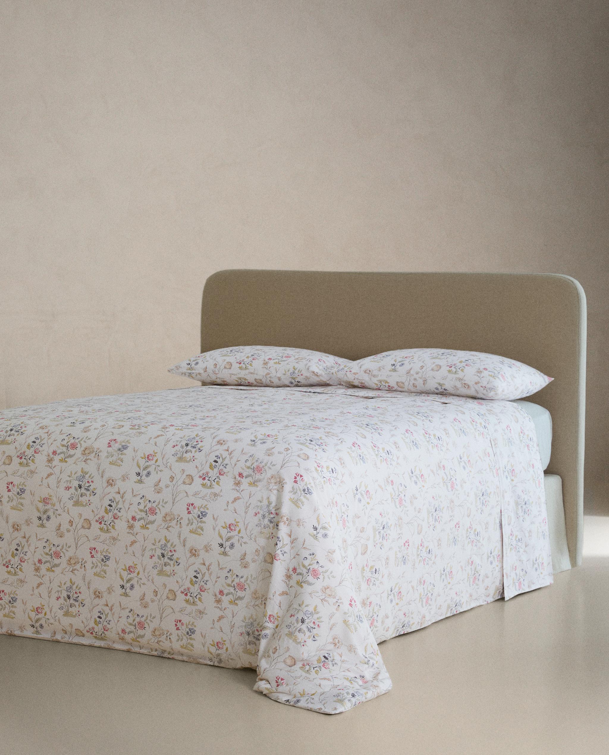 FLORAL SATEEN FLAT SHEET
