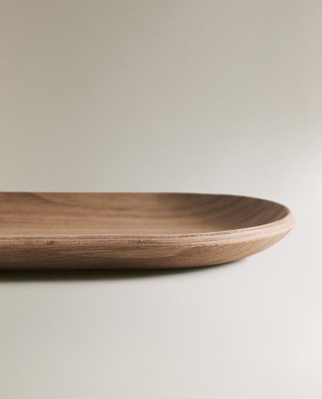 Carah & Cossh Plateau Décoratif Ovale En Bois, Petit Plateau à Perles Pour Commode, Table Basse, Table De Salle à Manger, Plateau Rond Moderne En Bois