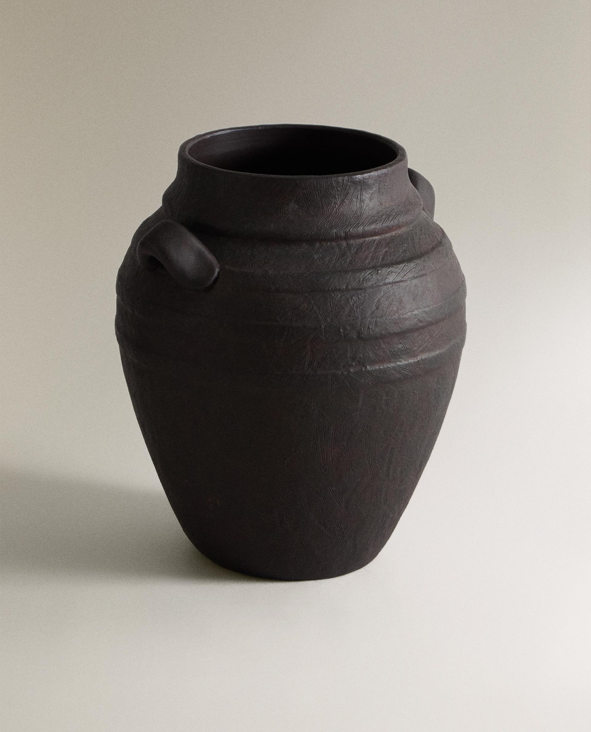 VASO CERÂMICA PRETO