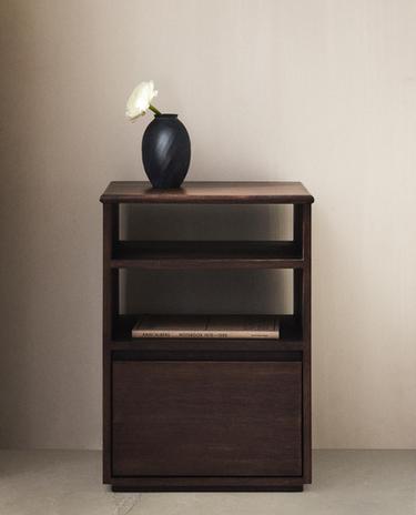 WOODEN BEDSIDE TABLE