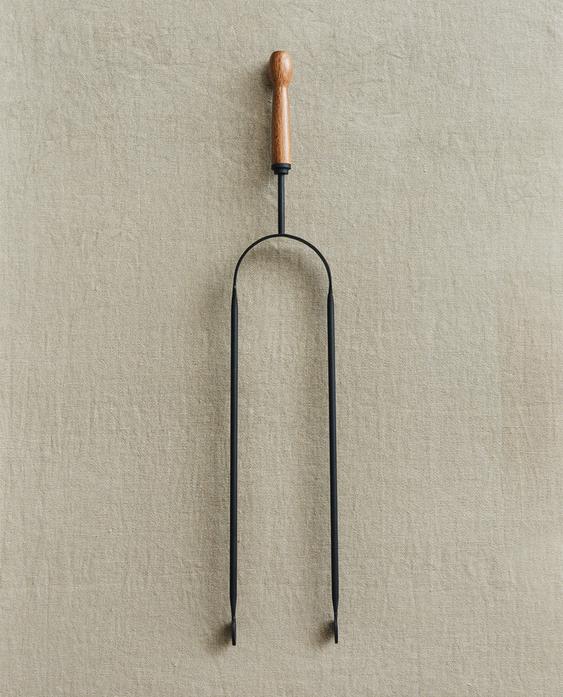 IRON FIREPLACE TONGS