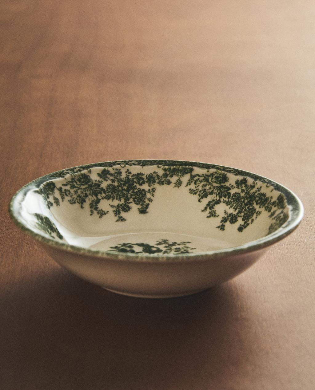FLORAL EARTHENWARE BOWL FLORAL EARTHENWARE BOWL