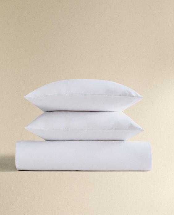 SCALLOPED EDGE COTTON PERCALE DUVET COVER (800 THREAD COUNT)