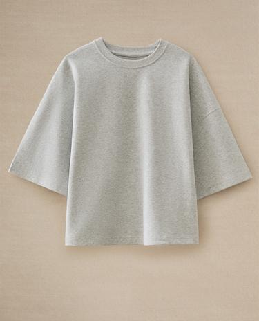 CAMISETA DE MANGA CURTA EM ALGODÃO