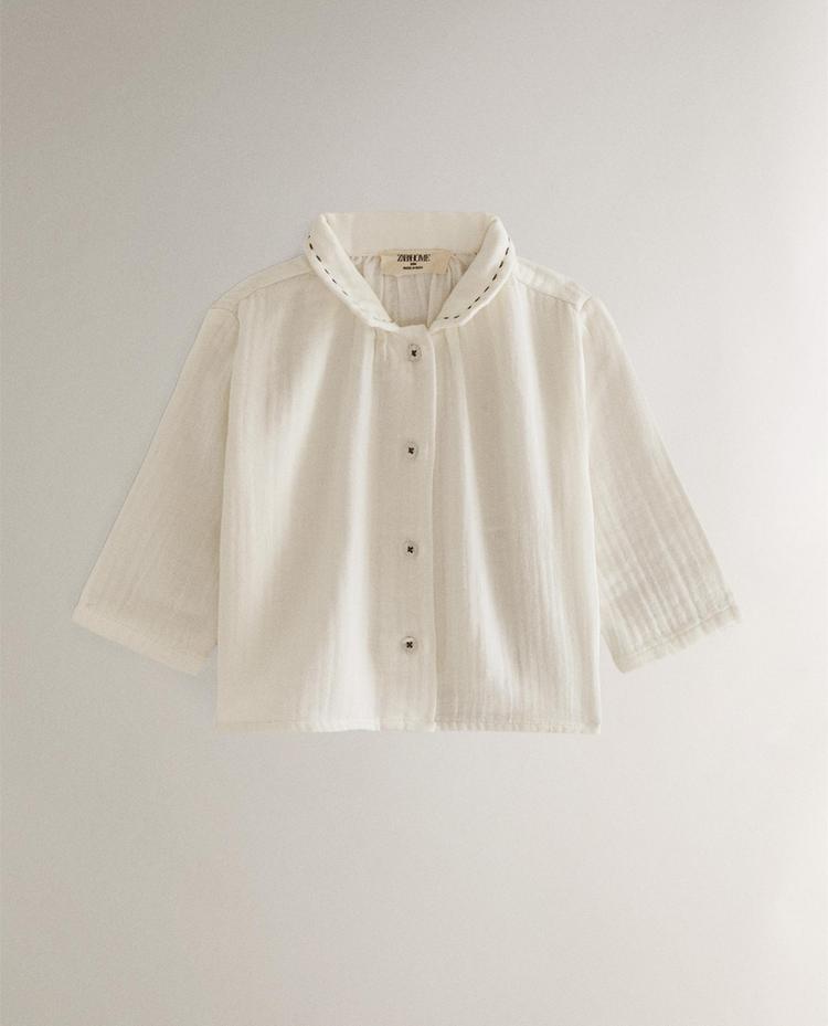 COTTON MUSLIN BABY SHIRT
