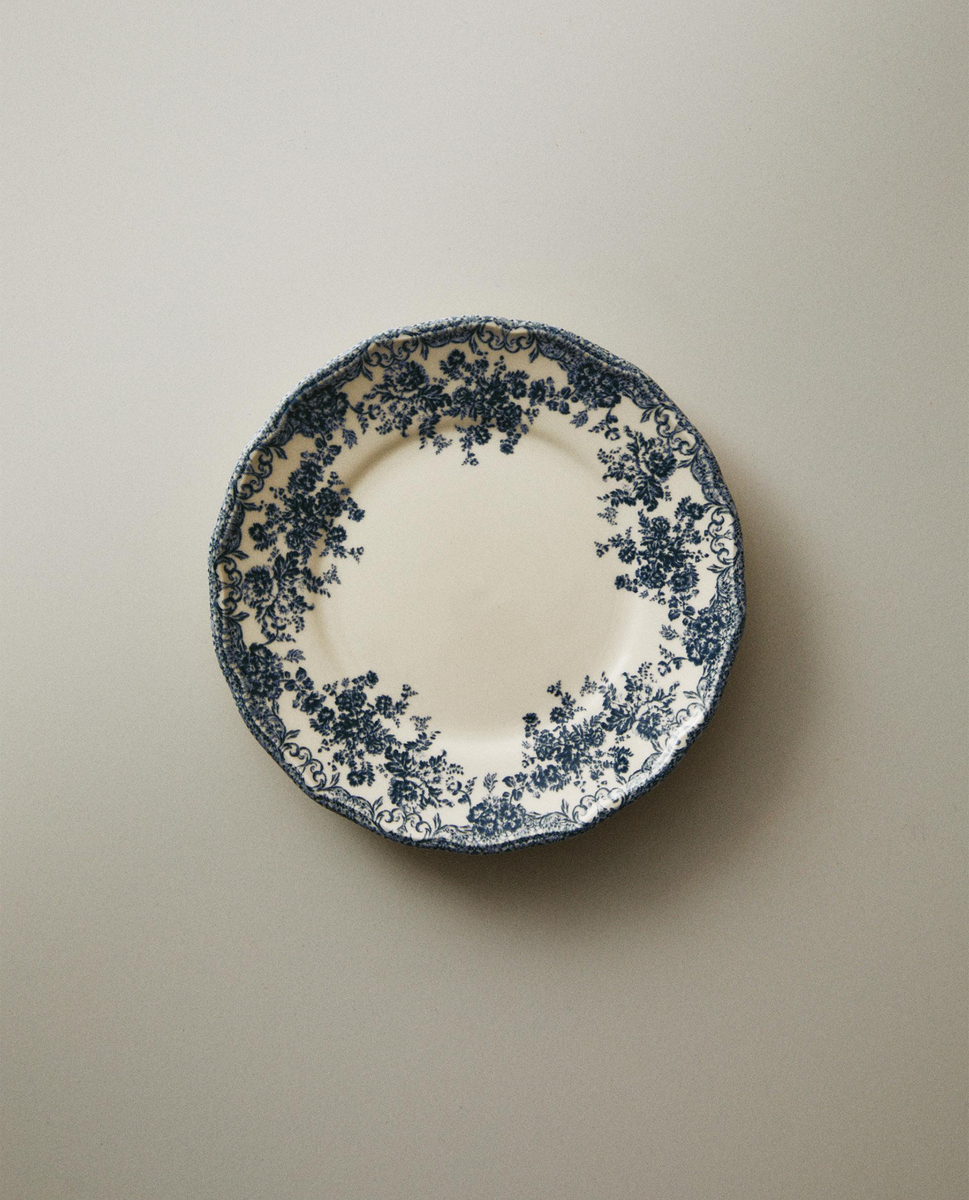 FLORAL EARTHENWARE SIDE PLATE | Zara Home United States of America