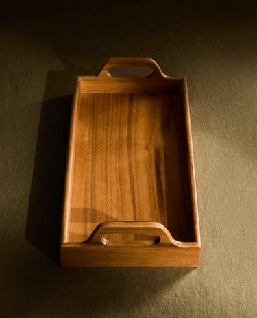 WOODEN TRAY WITH HANDLES