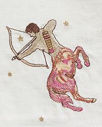 SAGITTARIUS EMBROIDERED LINEN NAPKIN | MARISA BERENSON product thumbnail 2