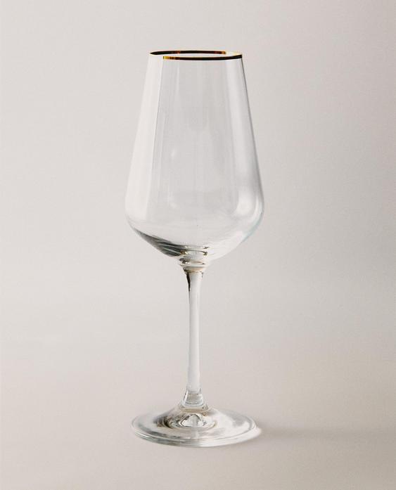 КЕЛИХ ЗІ СКЛА BOHEMIA CRYSTAL ІЗ ЗОЛОТИСТОЮ ОБЛЯМІВКОЮ