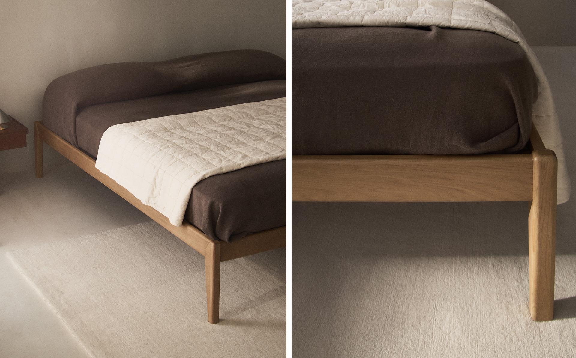 BED FRAME WITH OAK BED FRAME WITH OAK