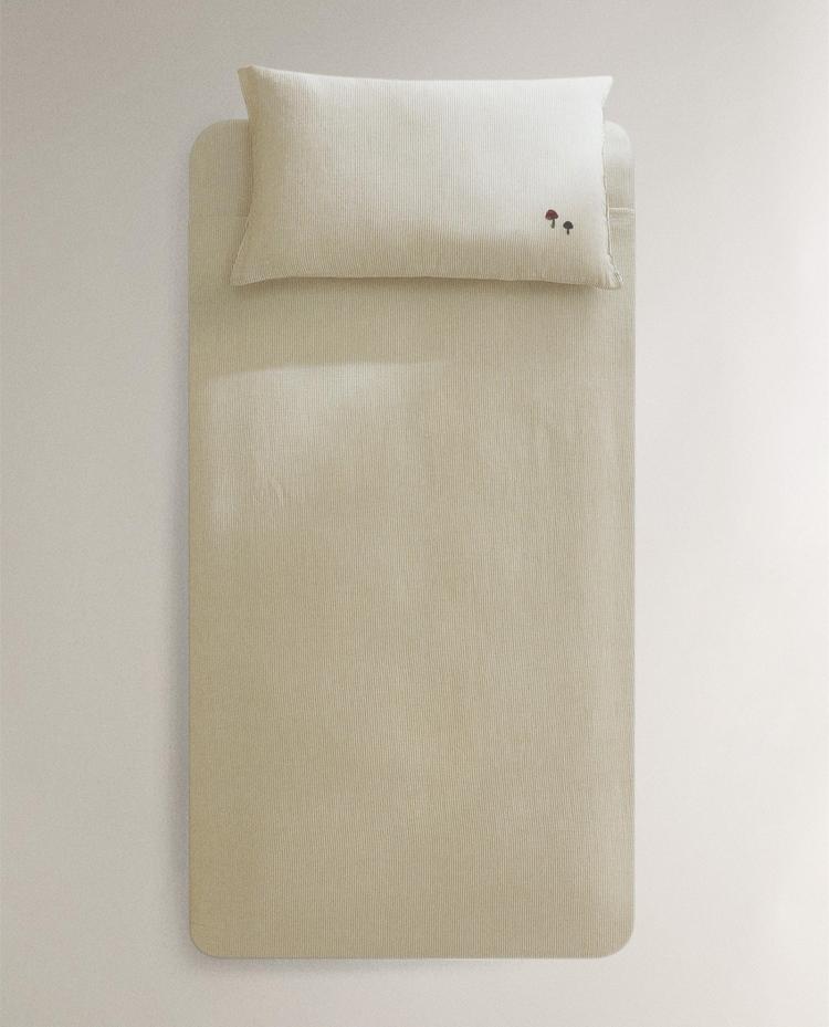 KIDS' STRIPED MUSLIN DUVET COVER