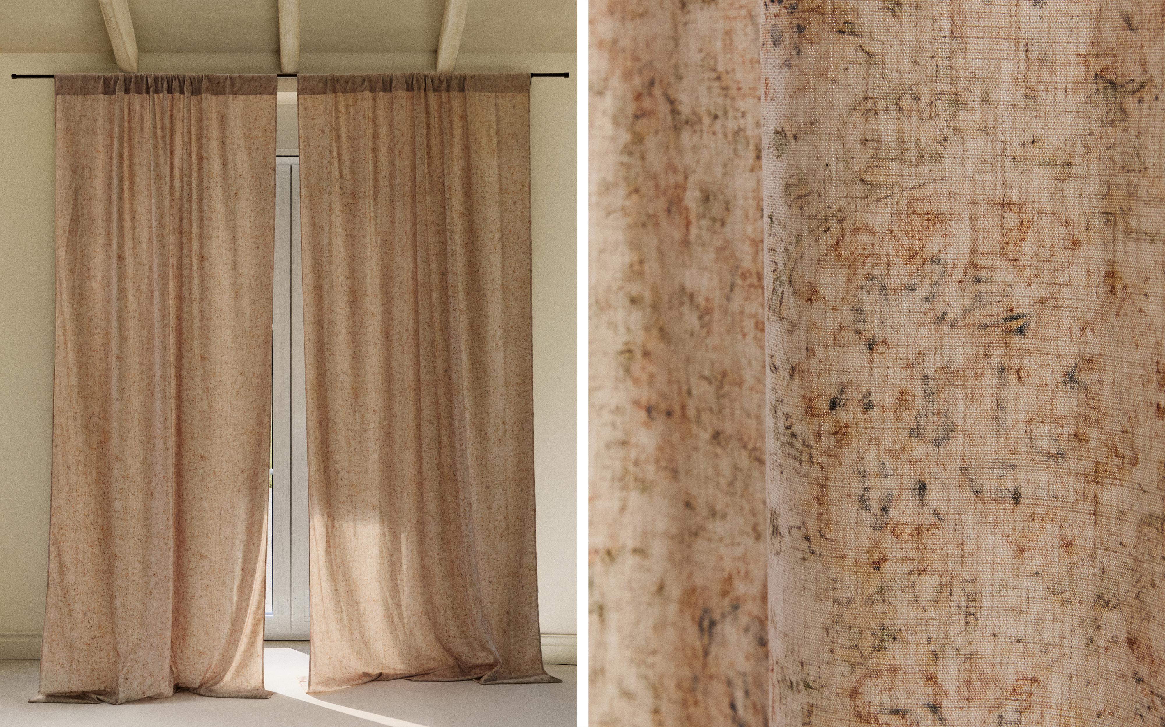 MEDIUM OPACITY FLORAL CURTAIN product thumbnail 8
