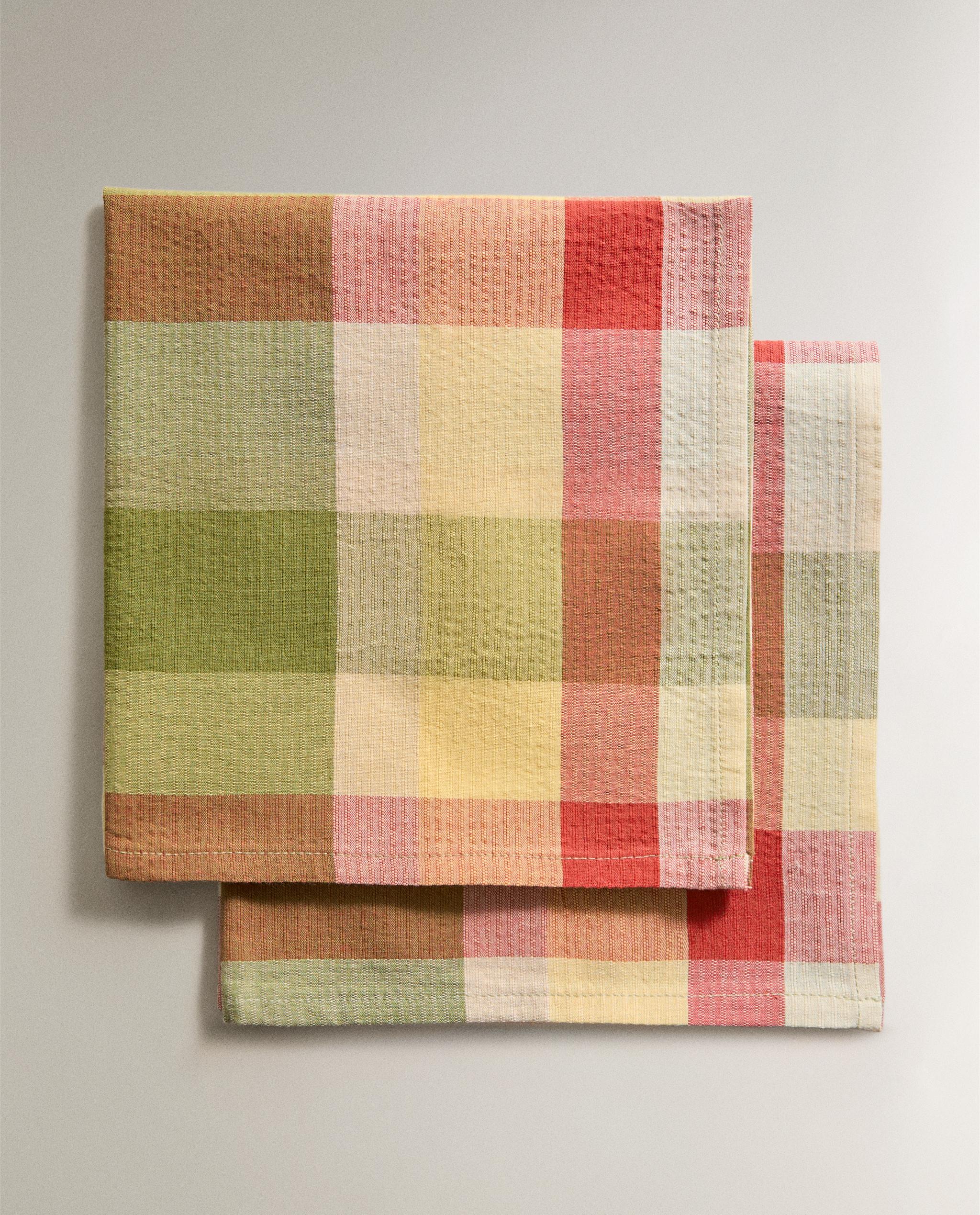 PACK OF CHECK COTTON NAPKINS (PACK OF 2) product thumbnail 7