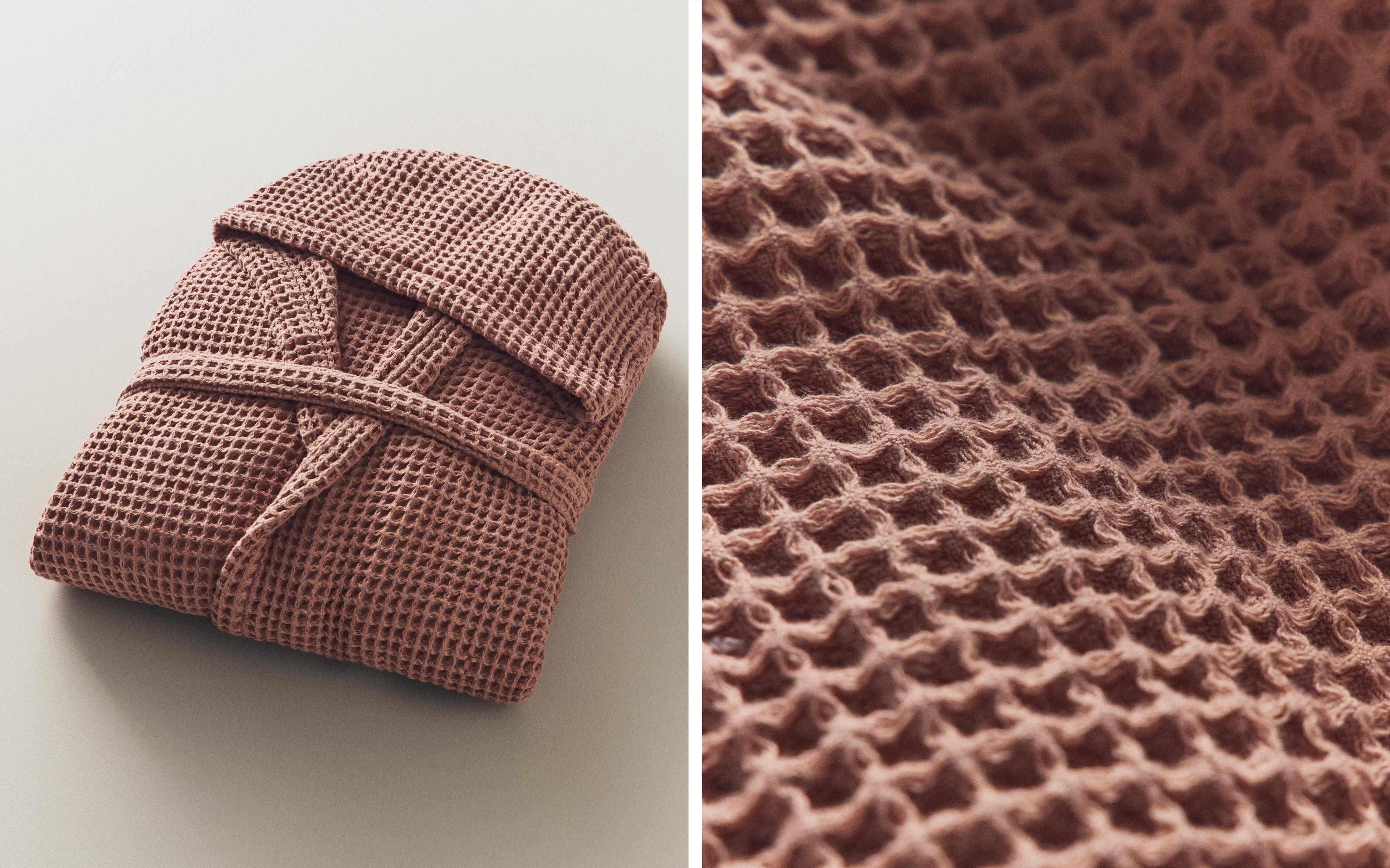 COTTON WAFFLE-TEXTURE BATHROBE product thumbnail 17