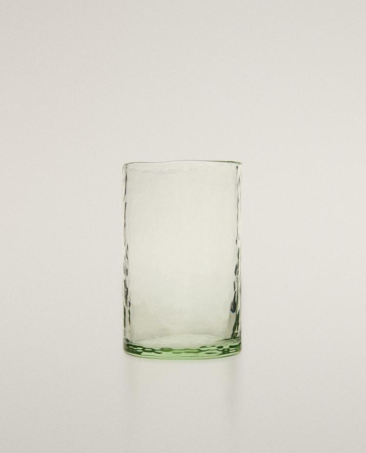 HAMMERED EFFECT GLASS SOFT DRINK TUMBLER