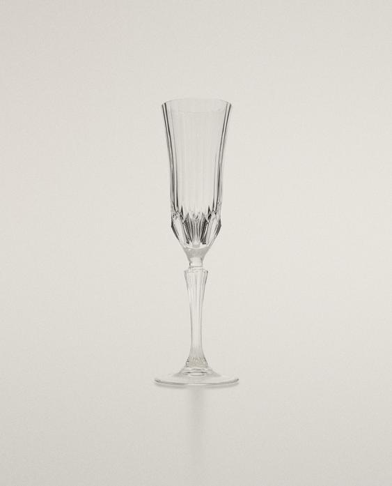 КРИШТАЛІНОВИЙ ВИСОКИЙ КЕЛИХ ДЛЯ ІГРИСТОГО ВИНА З РІЗЬБЛЕНИМ ЕФЕКТОМ