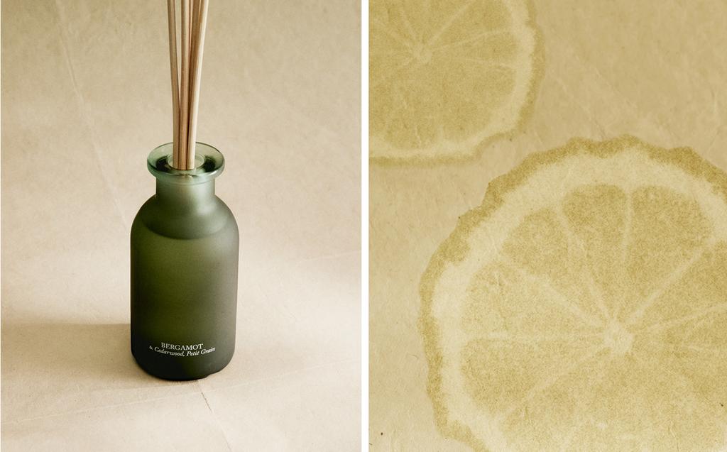 (195 ML) DIFUSOR DE AMBIENTE COM VARETAS BERGAMOT & CEDAR WOOD, PETIT GRAIN