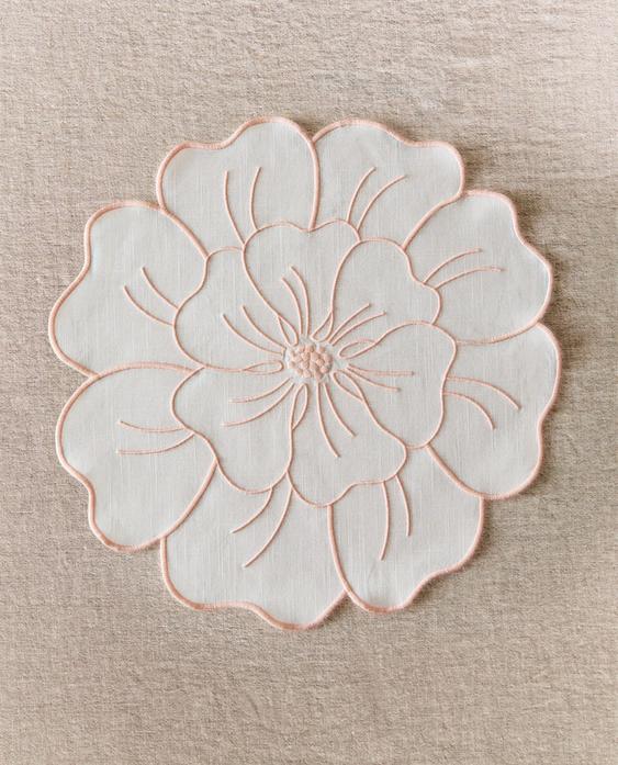 플로랄 프린트 코튼 테이블 매트