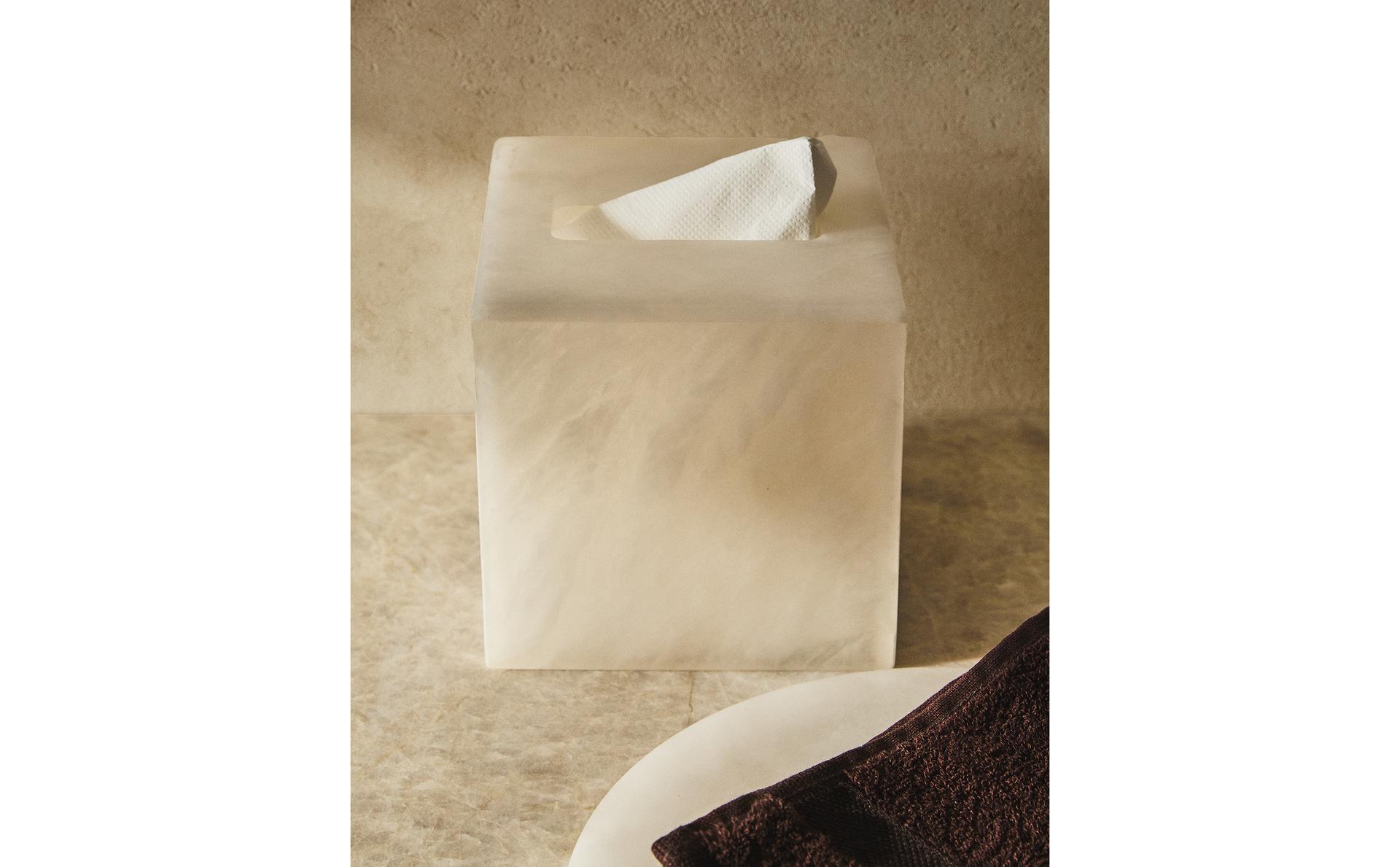 ALABASTER TISSUE BOX ALABASTER TISSUE BOX