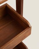 Acacia Wood Storage Unit with 4 Compartments