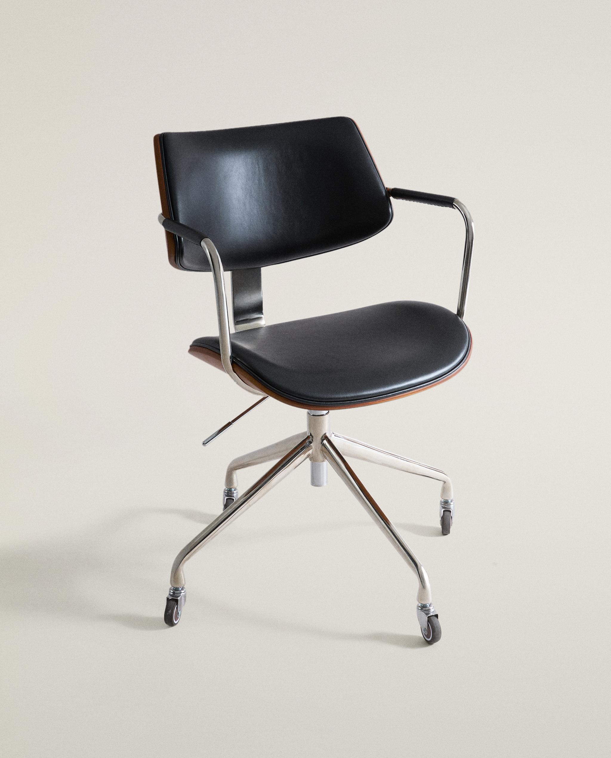 CHAISE DE BUREAU EN CUIR — Zara Home