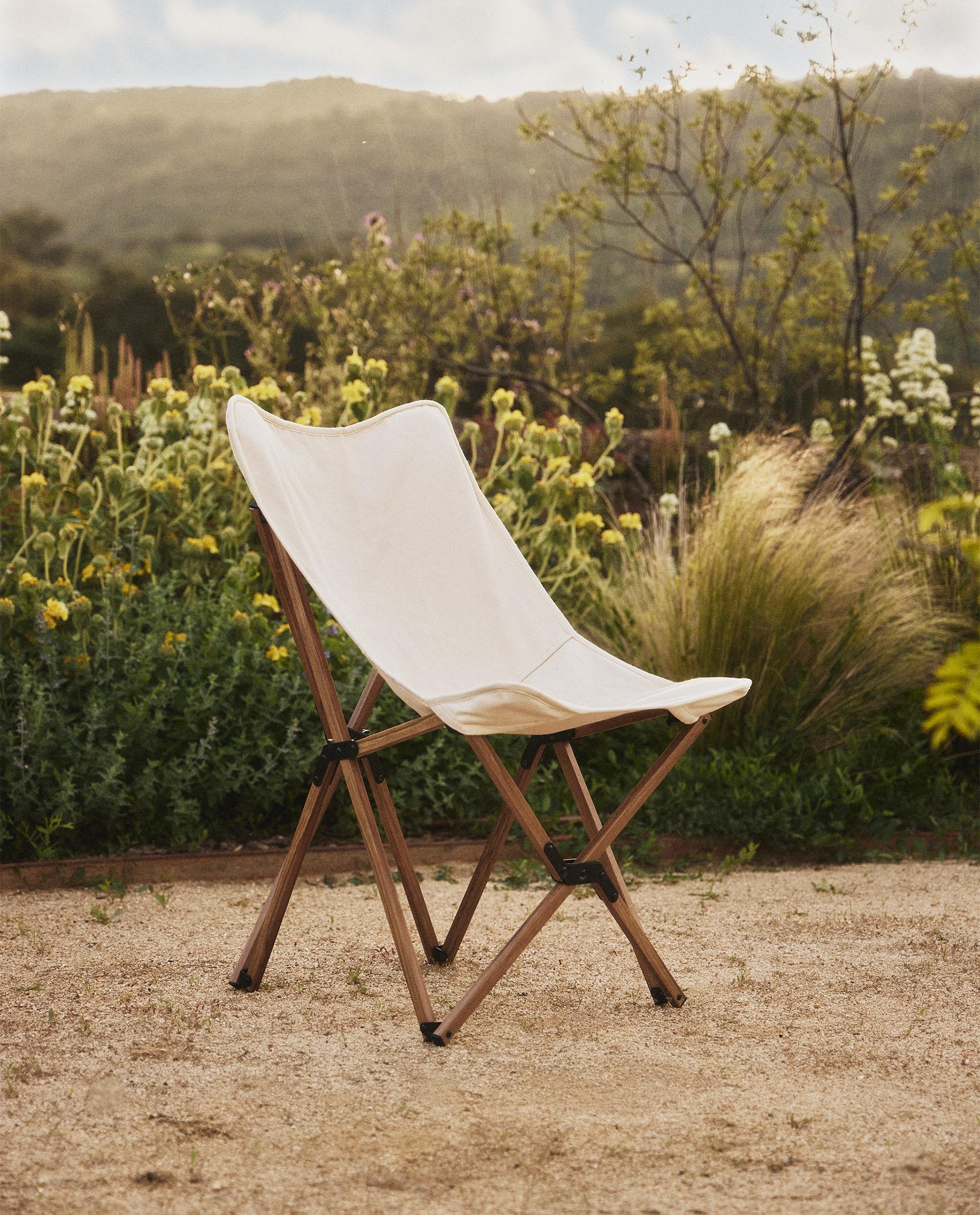 OK-[GLAMPING SILLA PLEGABLE ALUMINIO Y CANVAS - GLENMORE]