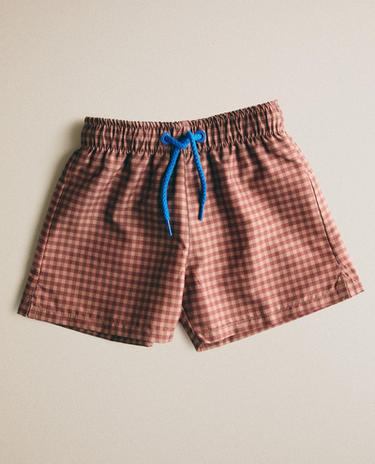 COSTUM DE BAIE DE PLAJĂ PENTRU COPII, ÎN CAROURI