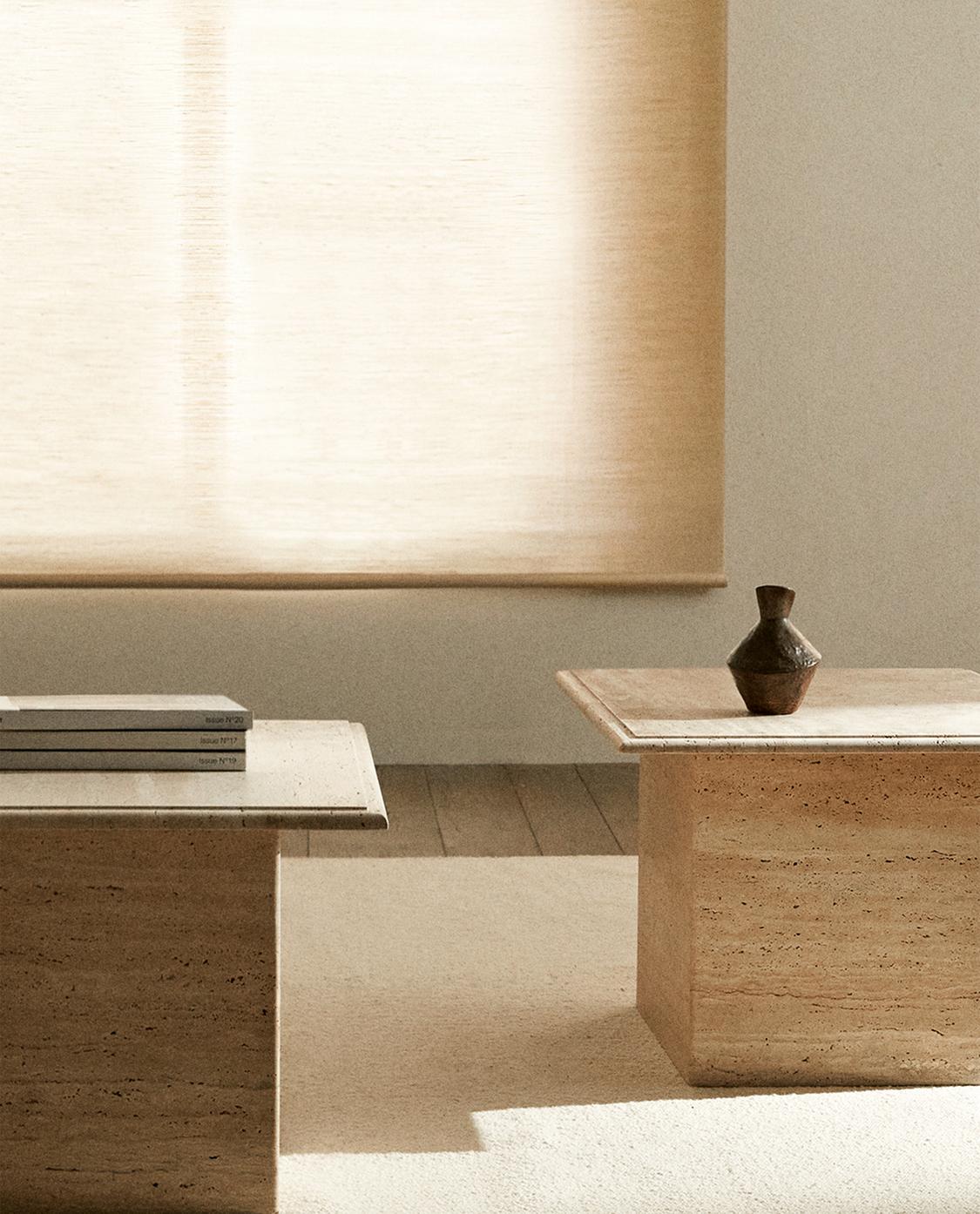 大理石 トラバーチン サイドテーブル | Zara Home 日本/Japan