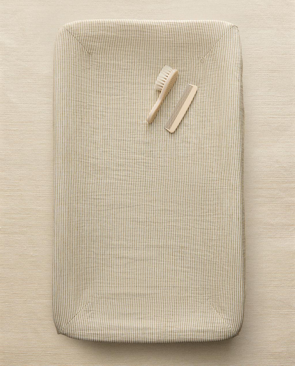 HOUSSE MATELAS À LANGER BÉBÉ GAZE RAYURES HOUSSE MATELAS À LANGER BÉBÉ GAZE RAYURES