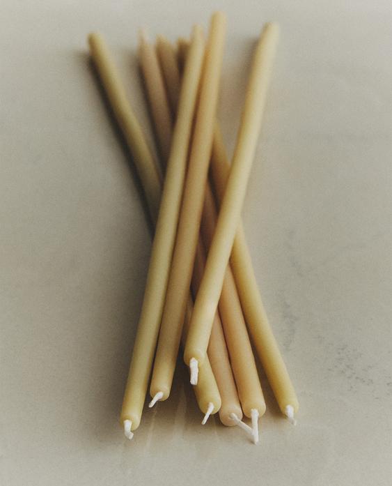 PACK OF THIN DECORATIVE CYLINDRICAL CANDLES (PACK OF 10) PACK OF THIN DECORATIVE CYLINDRICAL CANDLES (PACK OF 10)