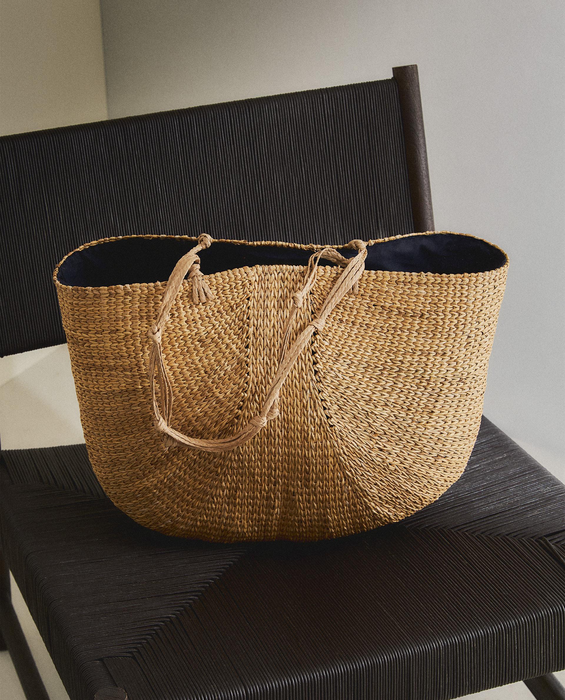 匿名配送　ZARA HOME ブラウン　ペーパートートバッグ　カゴバッグ m16160513912_1.jpg?1698065378