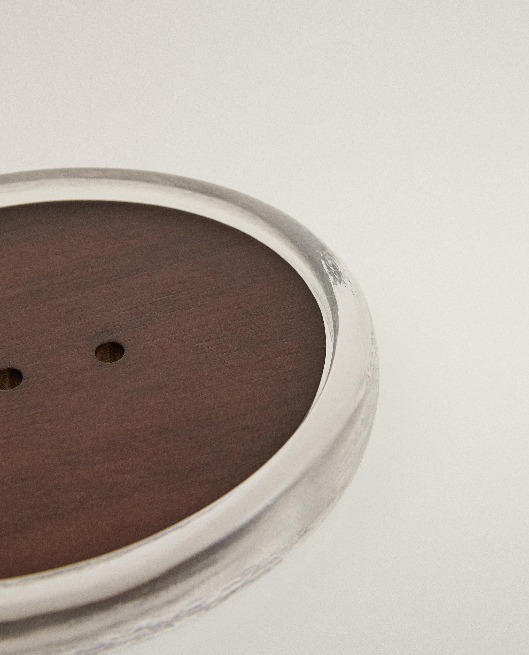 ACACIA WOOD AND GLASS SOAP DISH product thumbnail 4
