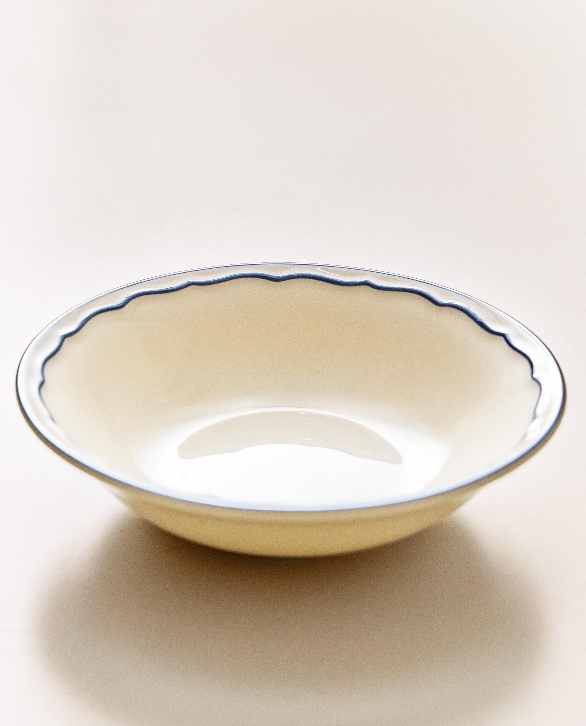 EARTHENWARE BOWL WITH WAVY RIM product thumbnail 8