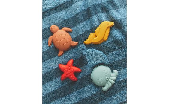 PACK MOLDES PRAIA INFANTIS SILICONE (PACK DE 4)