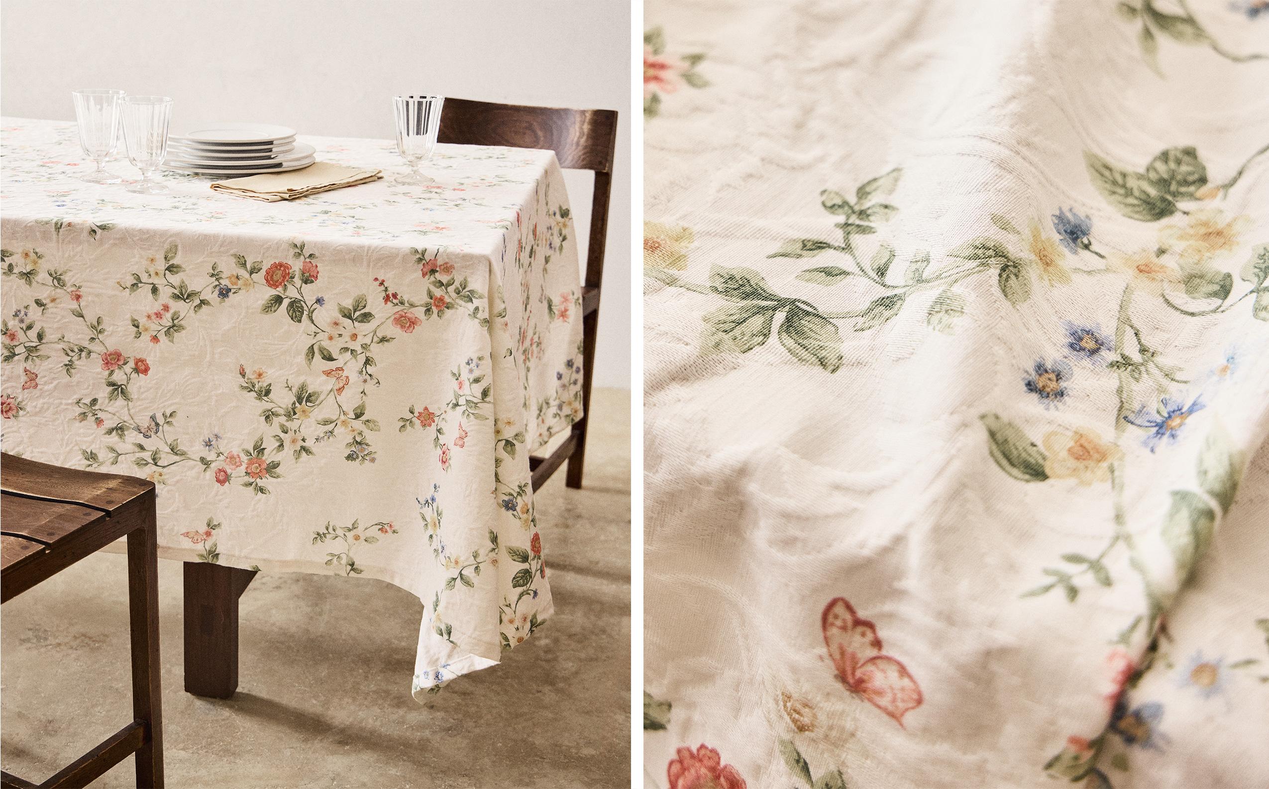 ジャカード＆フローラルプリント テーブルクロス | Zara Home