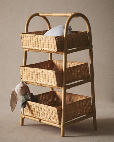 RATTAN STORAGE RACK