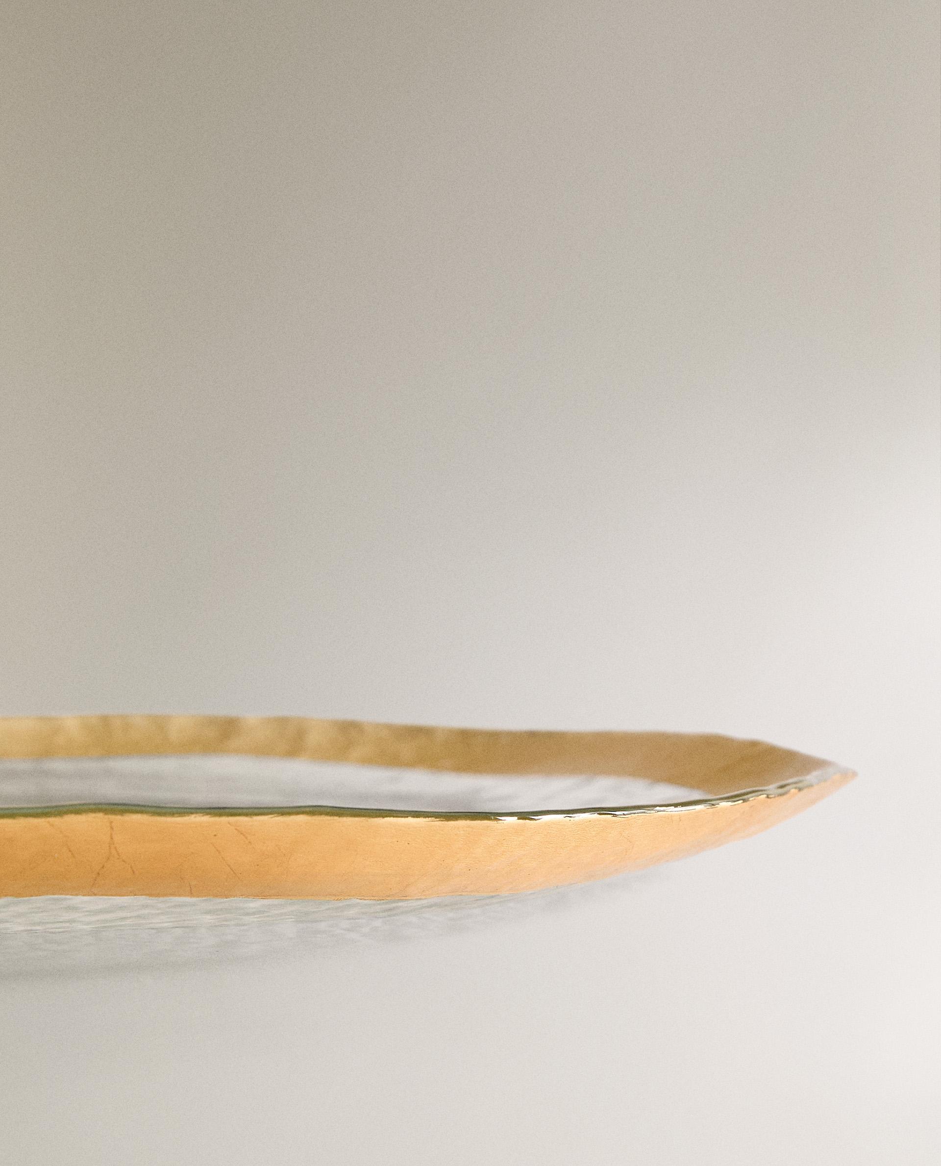 GLASS SERVICE PLATE WITH RIM product thumbnail 12