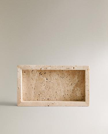 BEIGE MARBLE BATHROOM SOAP DISH