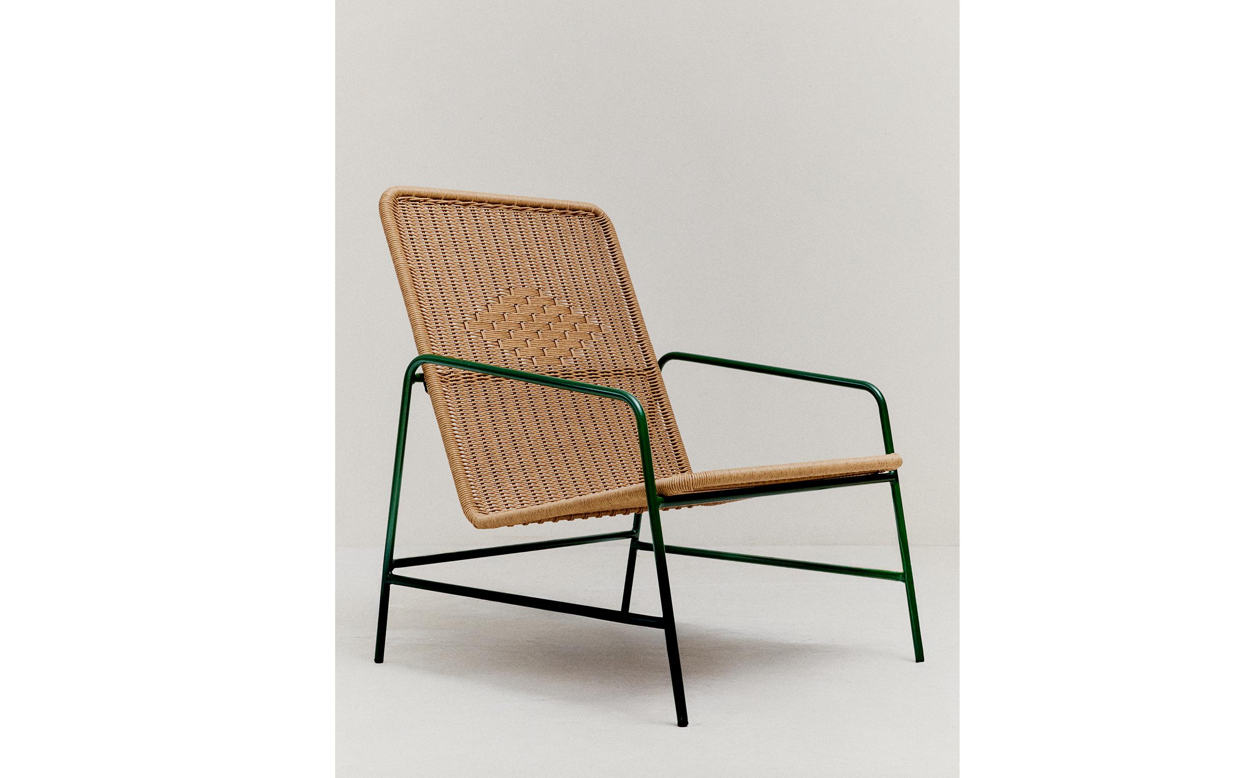 ジオメトリックディテール入り屋外用編み込みチェア | Zara Home 日本