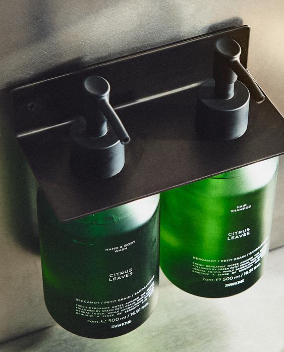 SUPORTE DE PAREDE PORTA-SABONETE LÍQUIDO PRETO