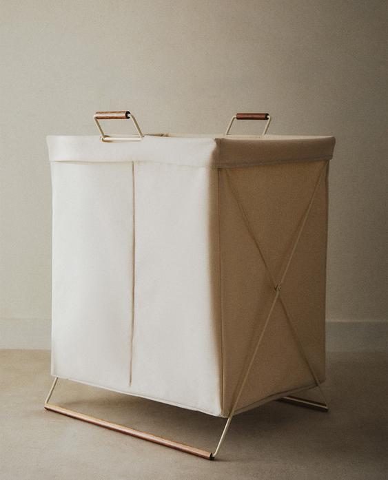 CESTA DOBLE PLEGABLE PARA LA ROPA
