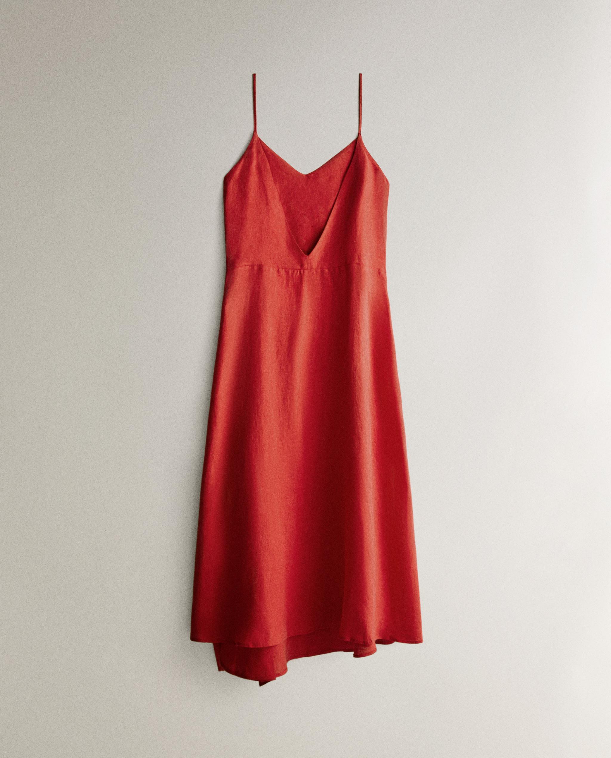 ASYMMETRIC LINEN BEACH DRESS | Zara Home United States of America