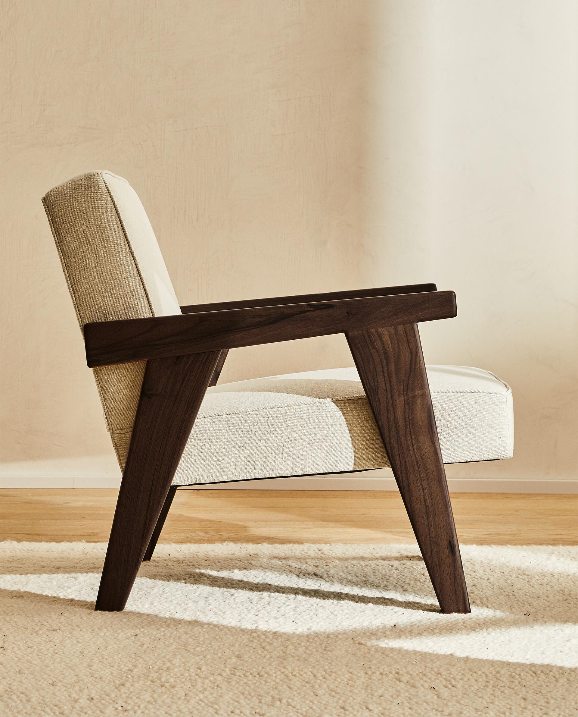 ZARA HOME BY BLASCO アップホルスタード ウォールナット アーム