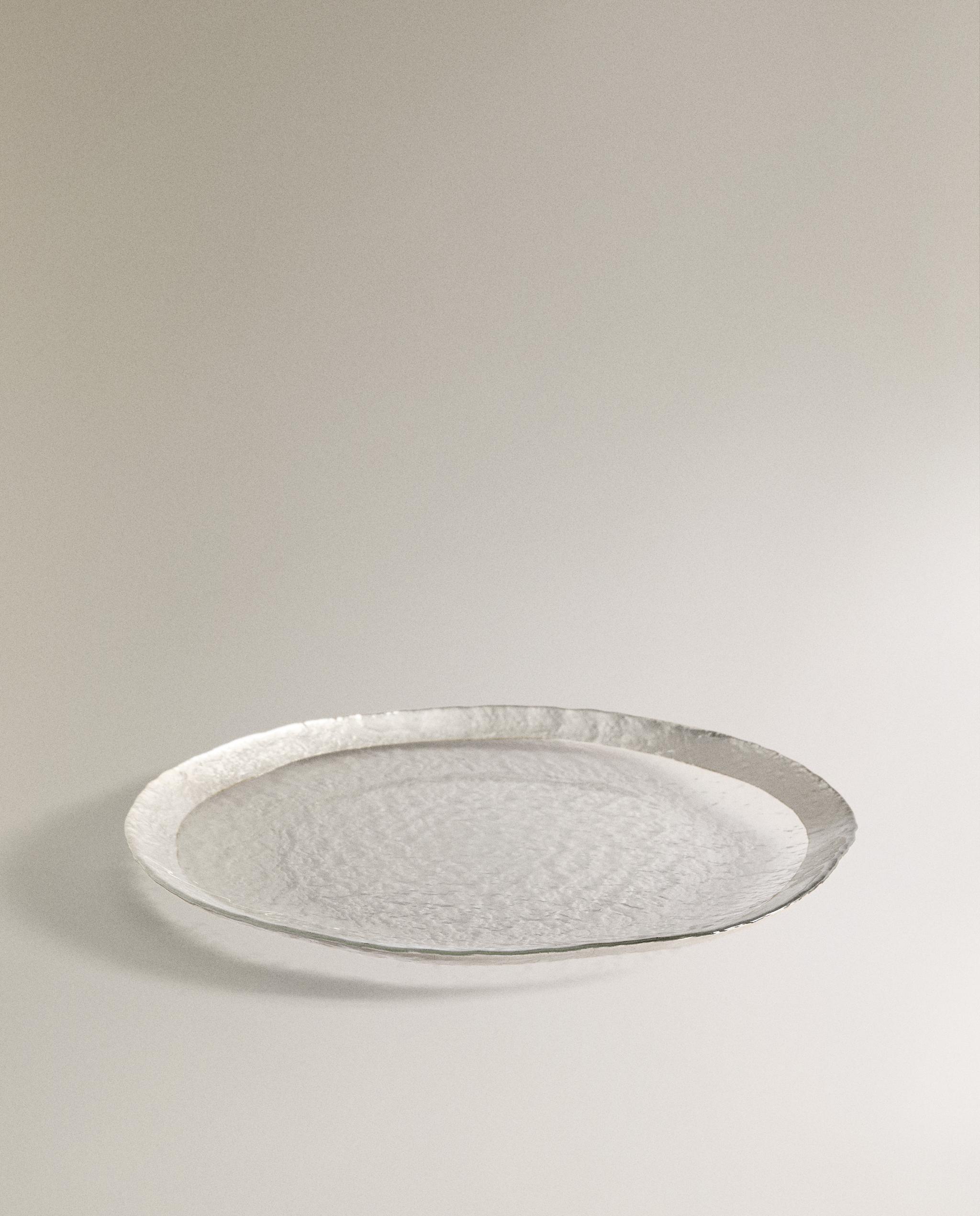 GLASS SERVICE PLATE WITH RIM product thumbnail 5