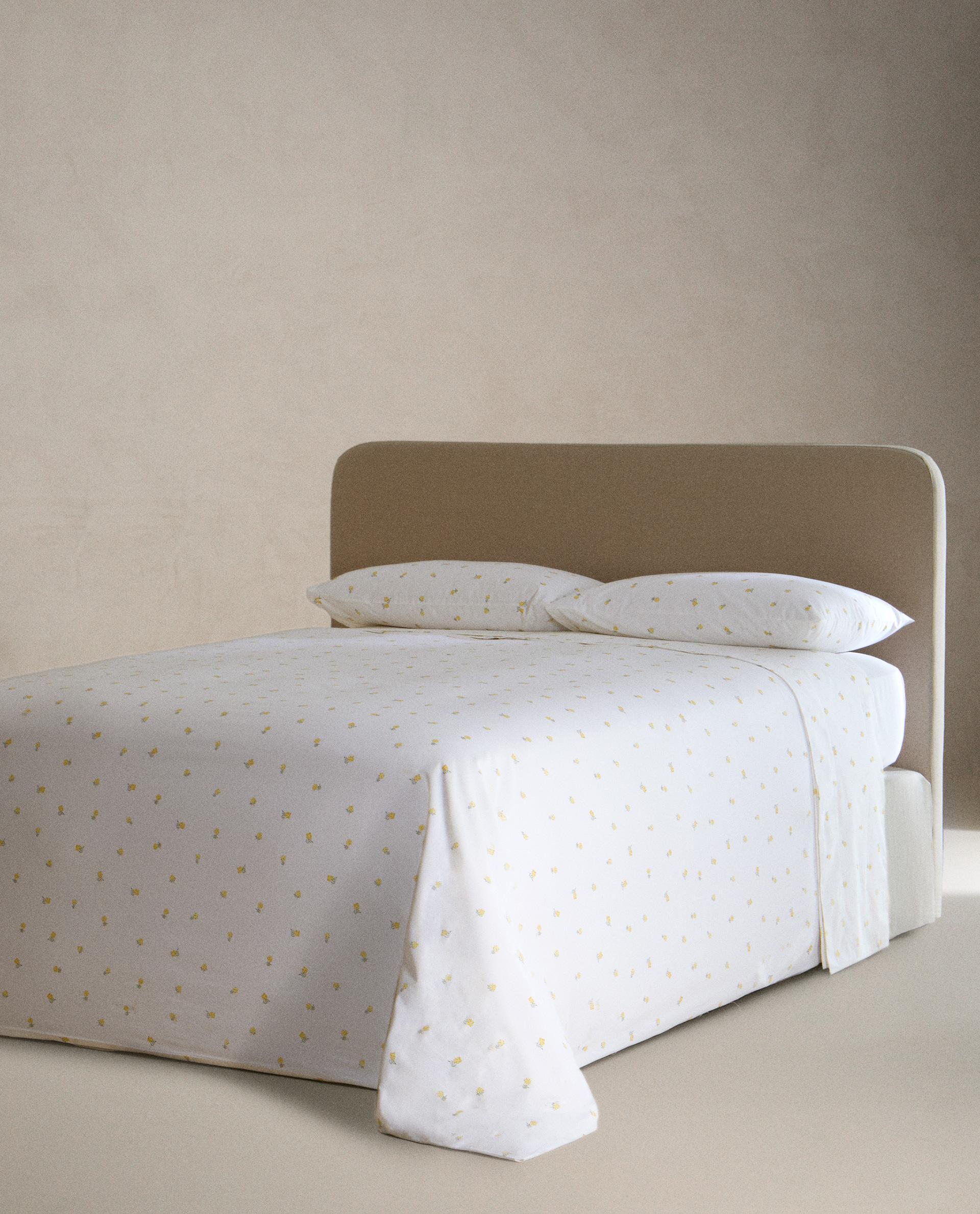 ミモザ プリント コットン 掛け布団カバー | Zara Home 日本/Japan