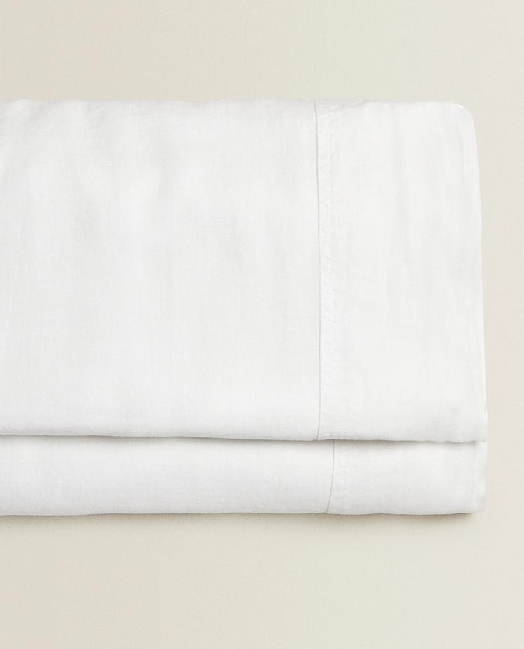 (160 GxM²) WASHED LINEN FLAT SHEET